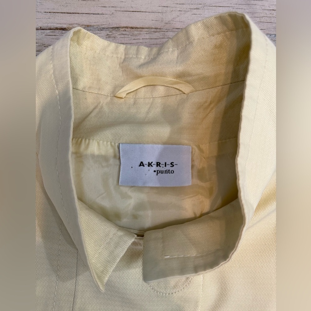 Akris Punto Yellow cropped jacket lightweight size 8 - Picture 12 of 12